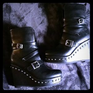 Milwaukee Leather Studded Platform Boots